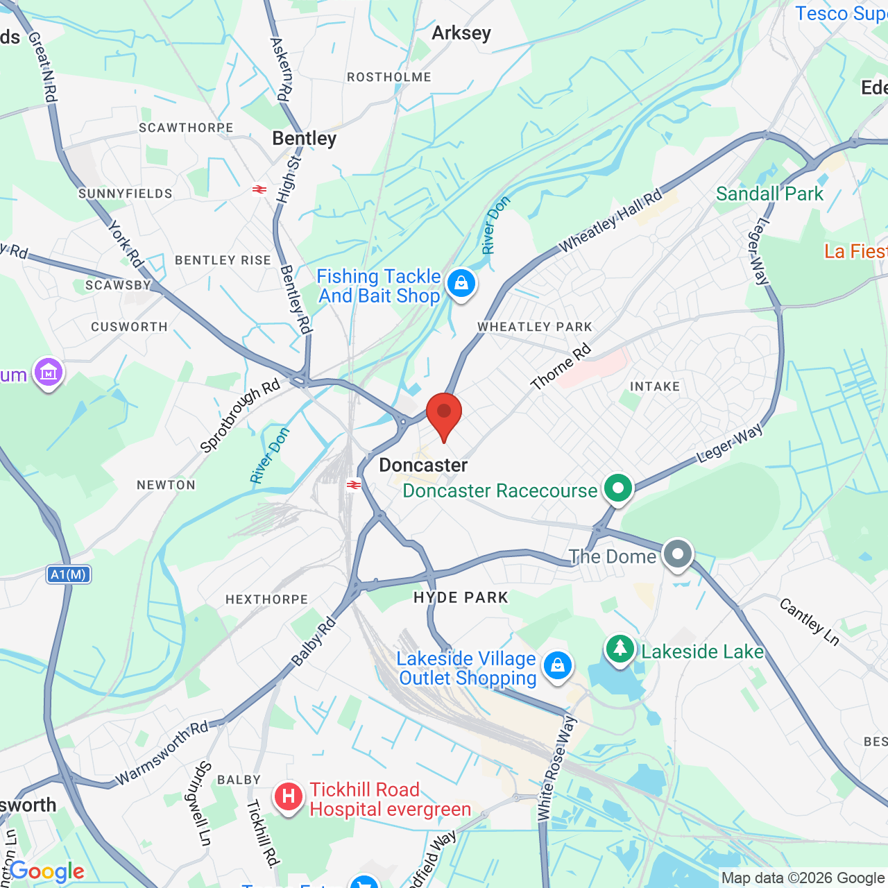 Map displaying job location