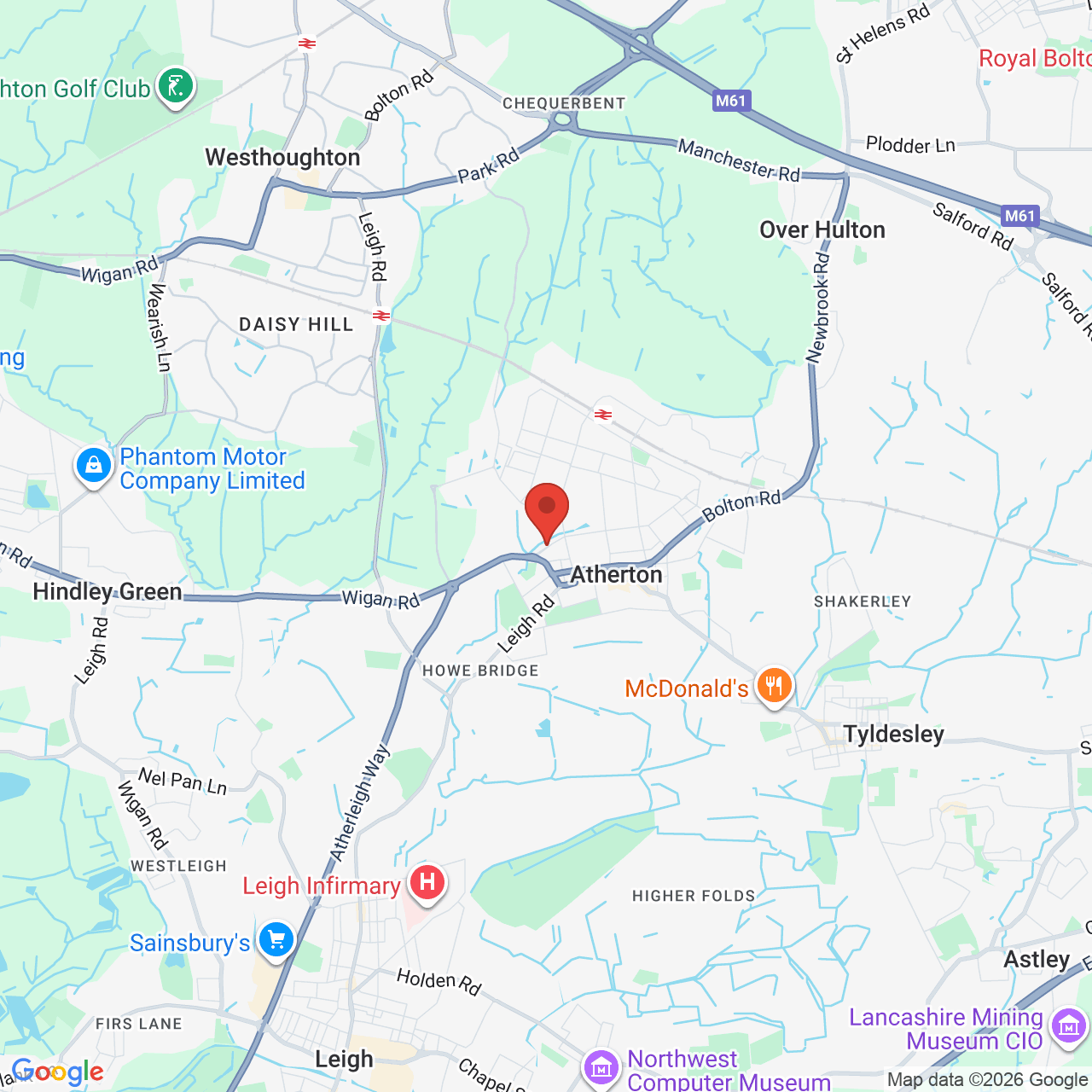 Map displaying job location