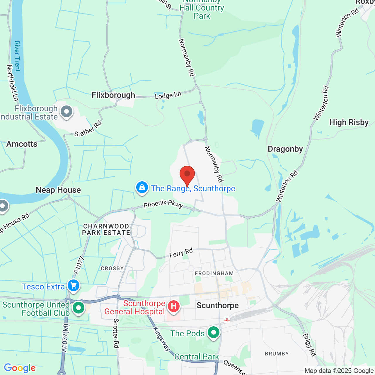 Map displaying job location