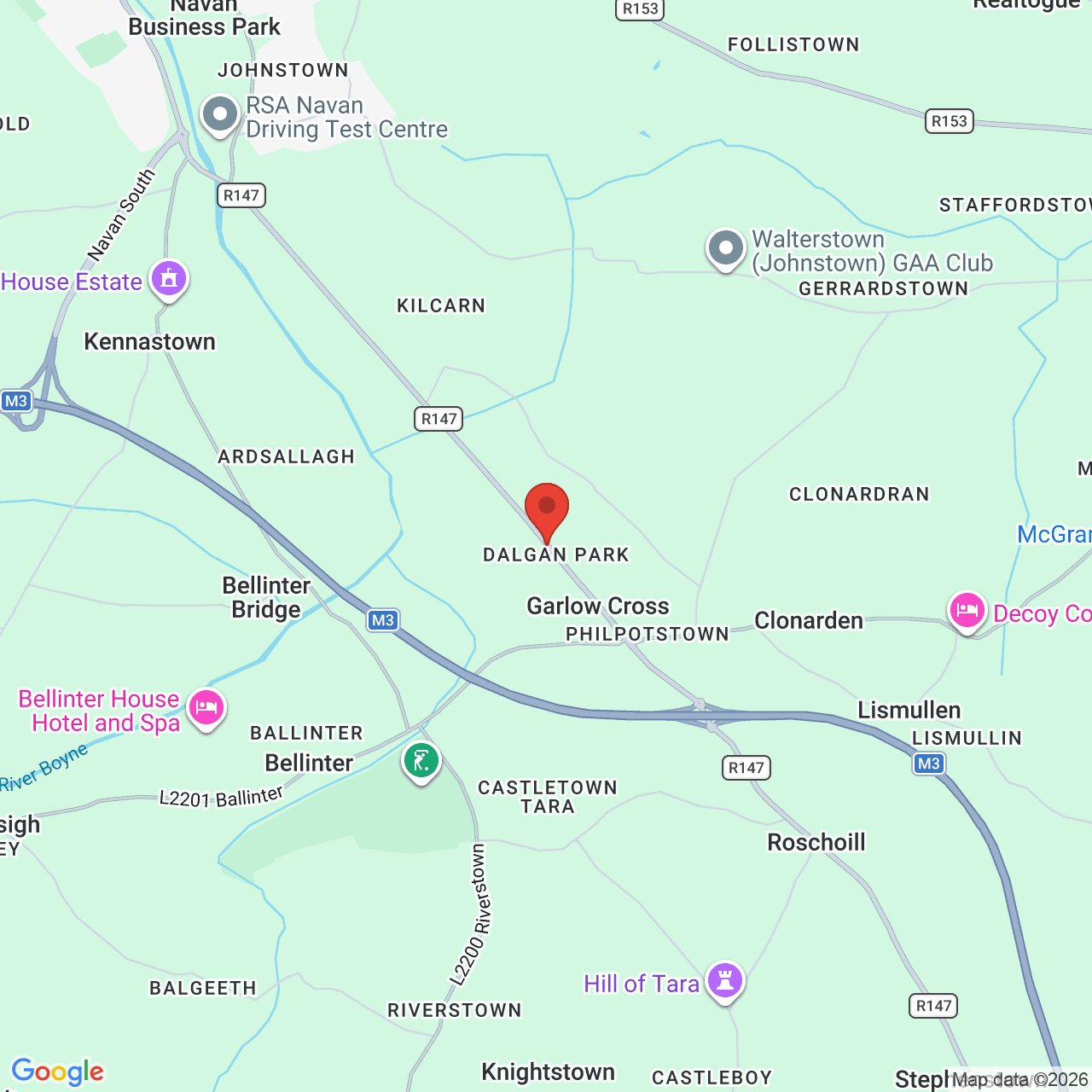 Map displaying job location