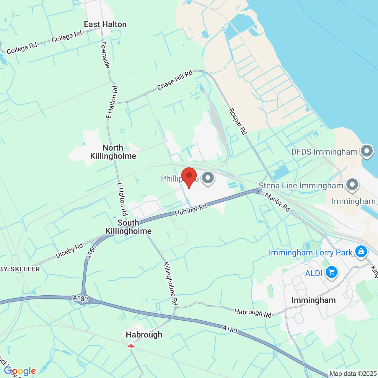 Map showing location of Immingham, United Kingdom, DN40 3DW
