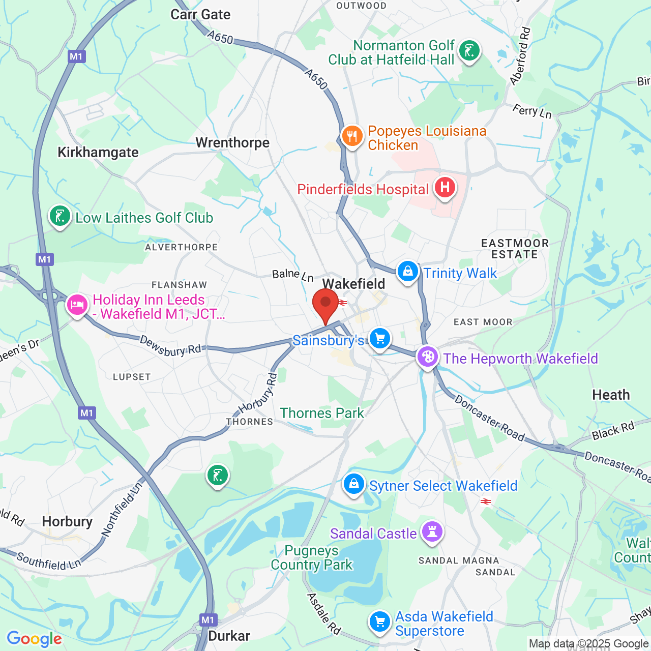 Map displaying job location