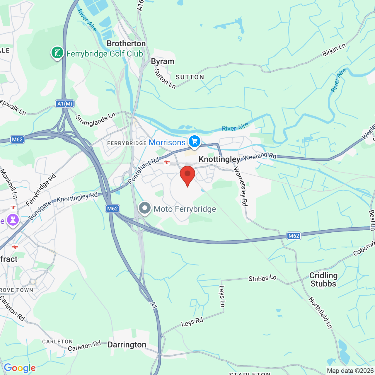 Map displaying job location