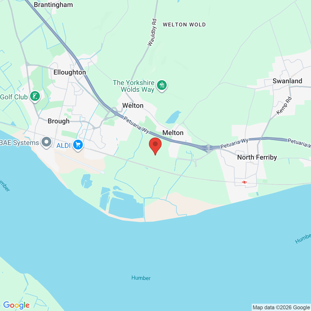Map displaying job location