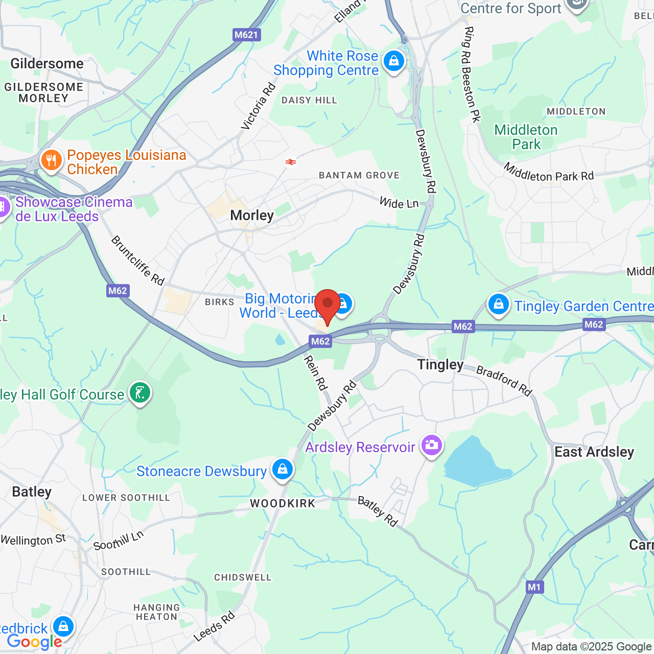 Map displaying job location