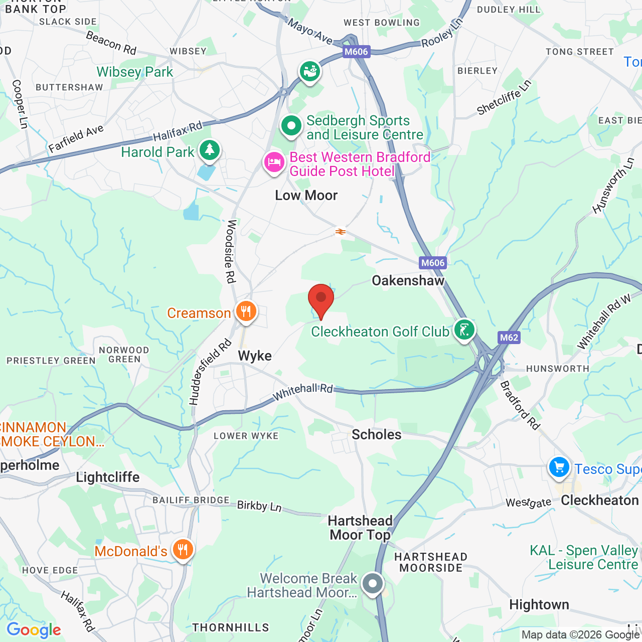 Map displaying job location