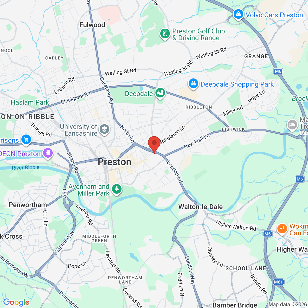 Map displaying job location