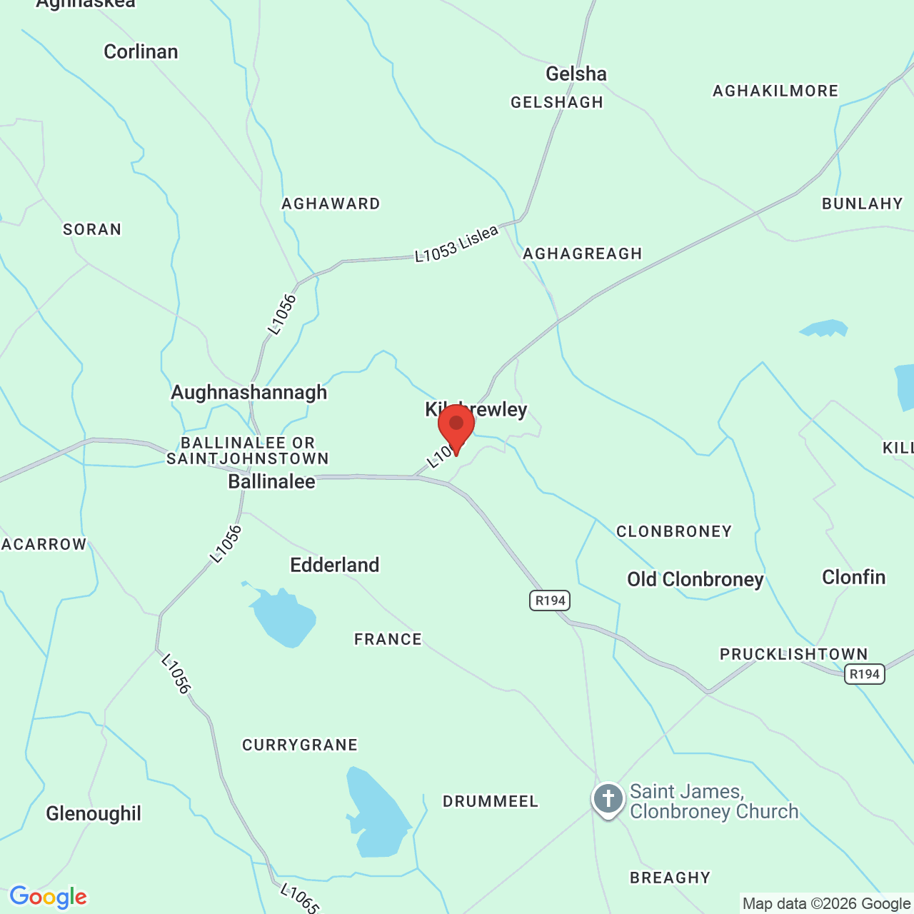 Map displaying job location