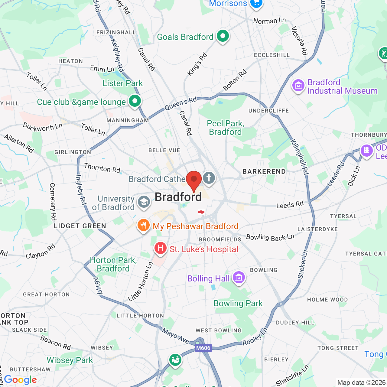 Map displaying job location