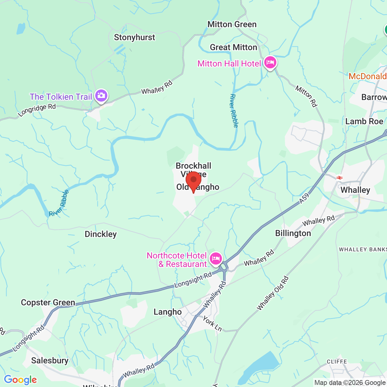 Map displaying job location