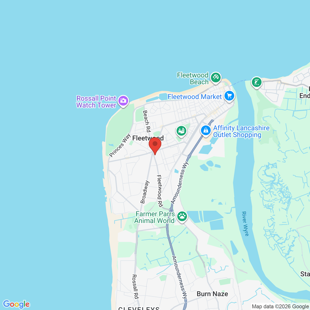 Map displaying job location