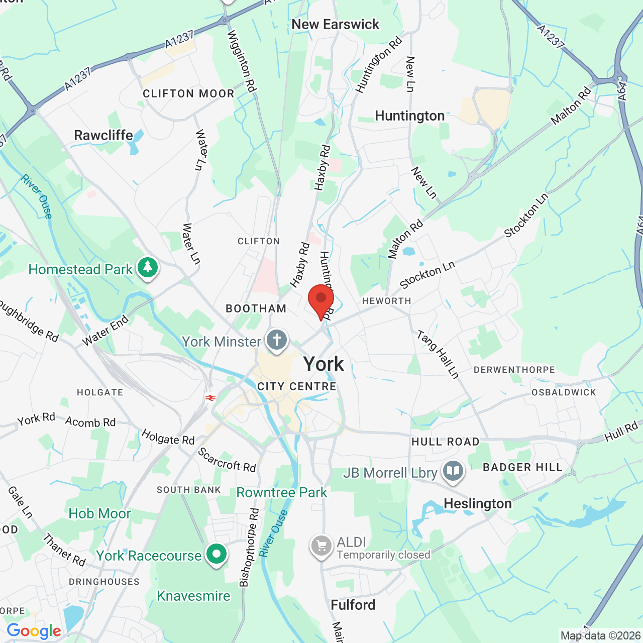 Map displaying job location