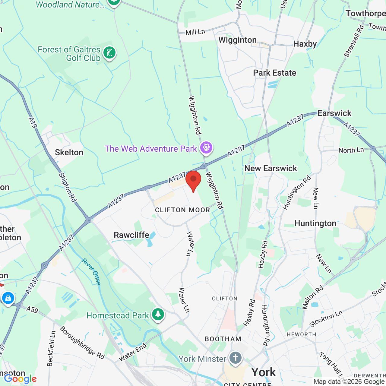 Map displaying job location