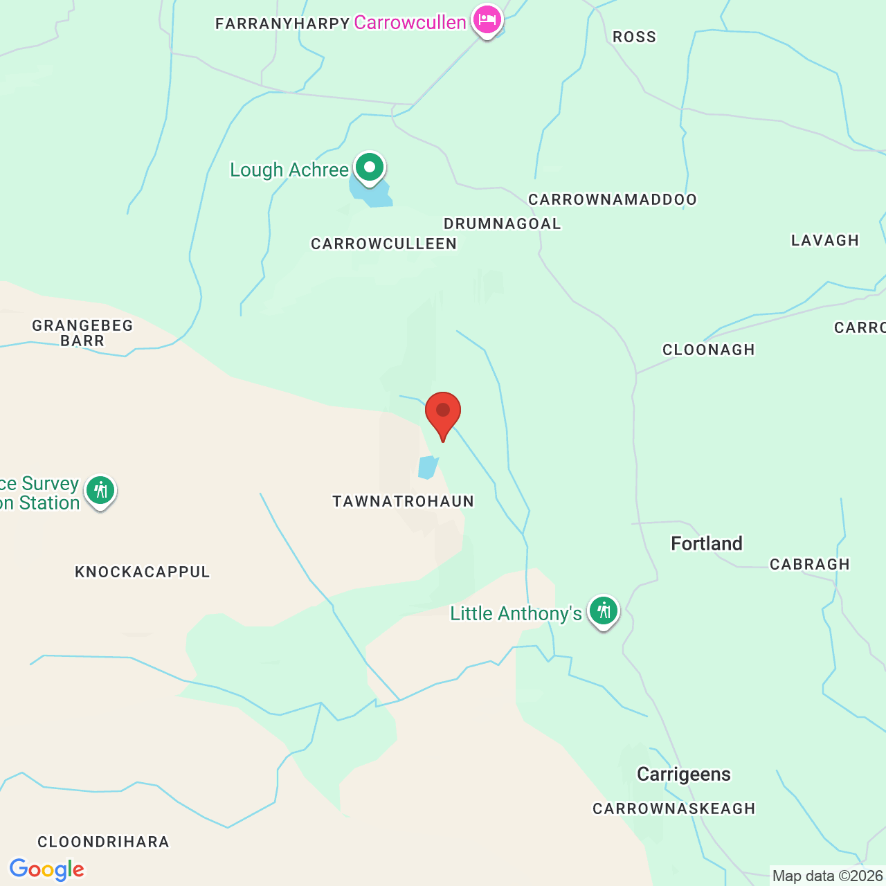 Map displaying job location