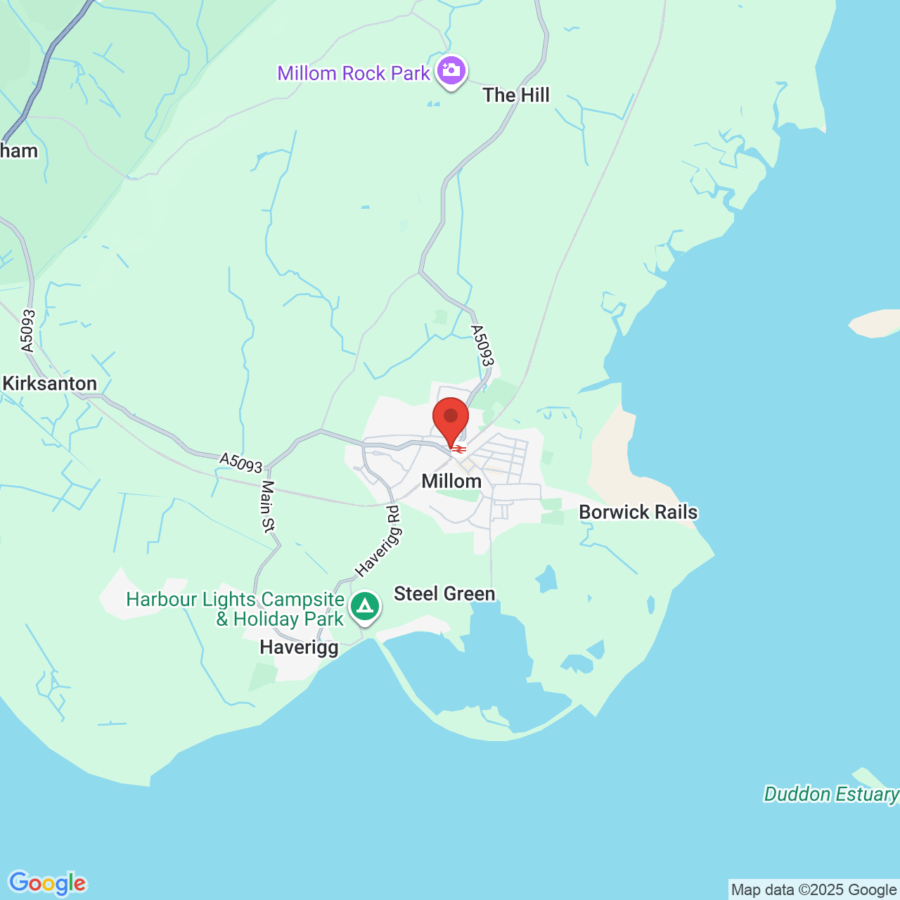 Map displaying job location