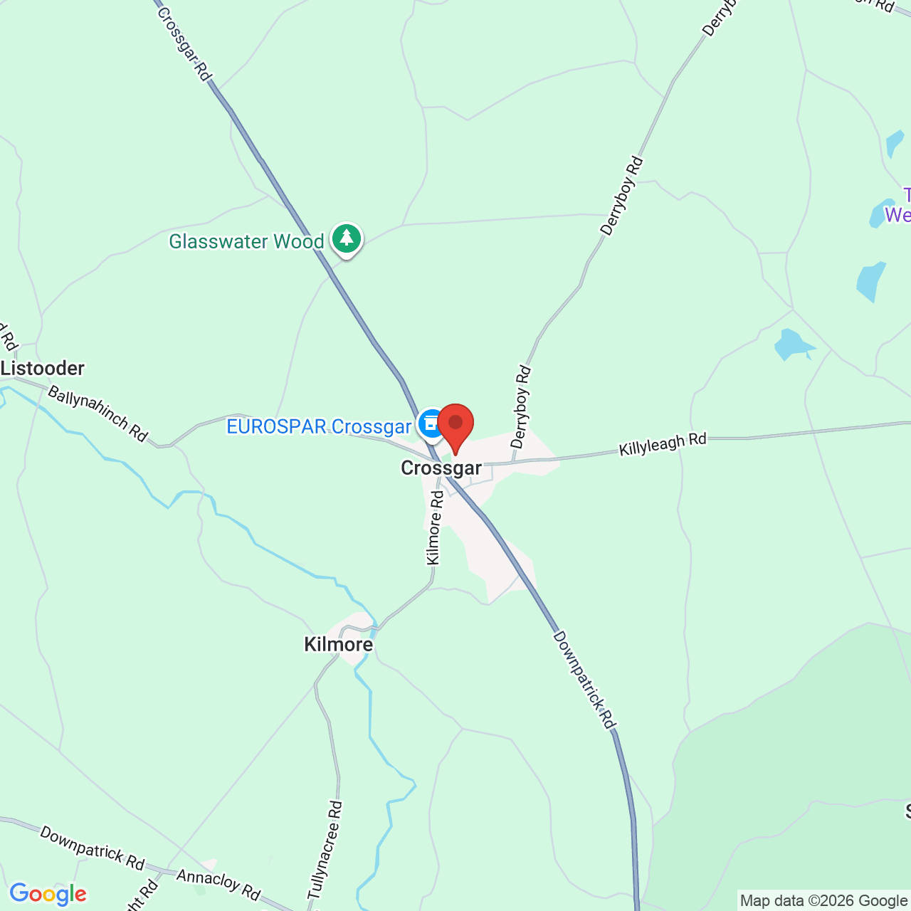 Map displaying job location