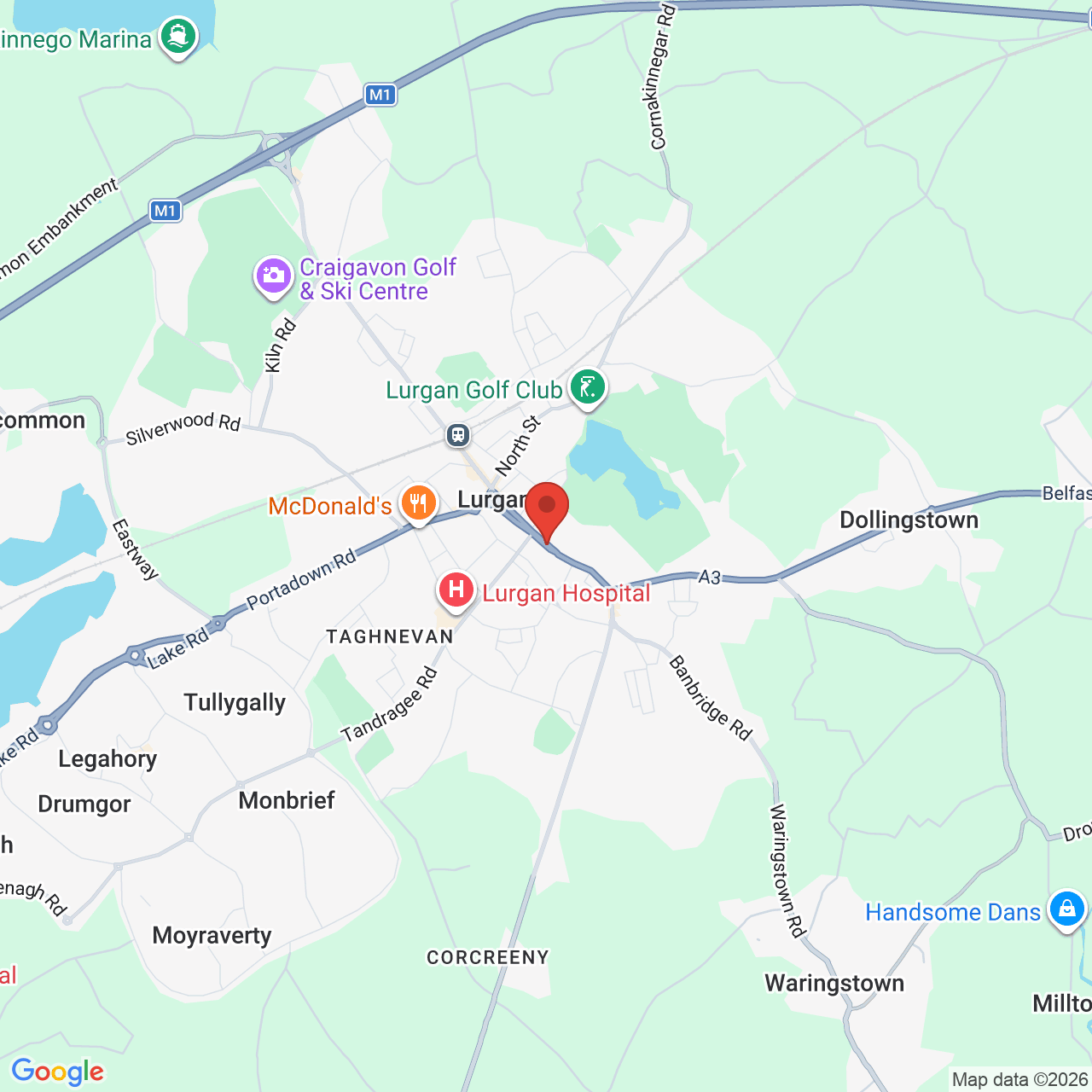 Map displaying job location