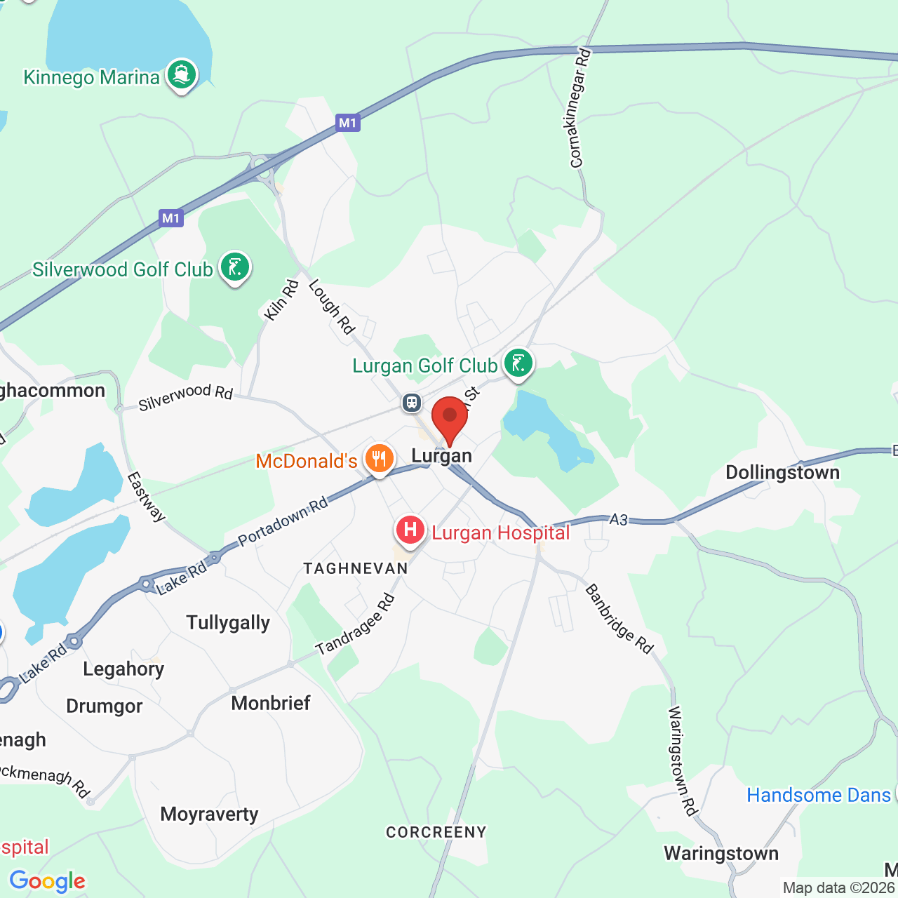 Map displaying job location