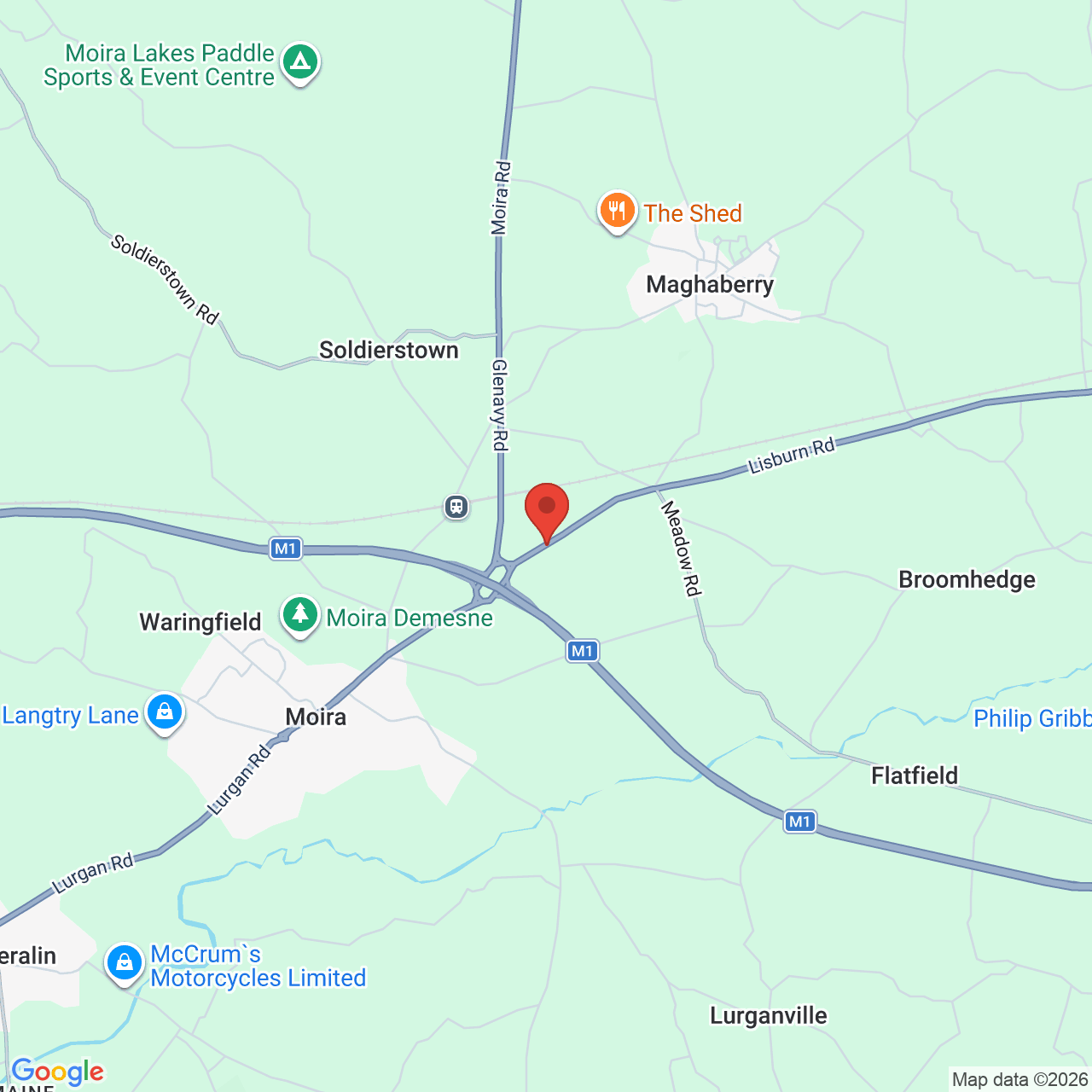 Map displaying job location