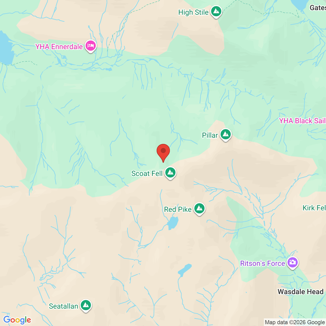 Map displaying job location