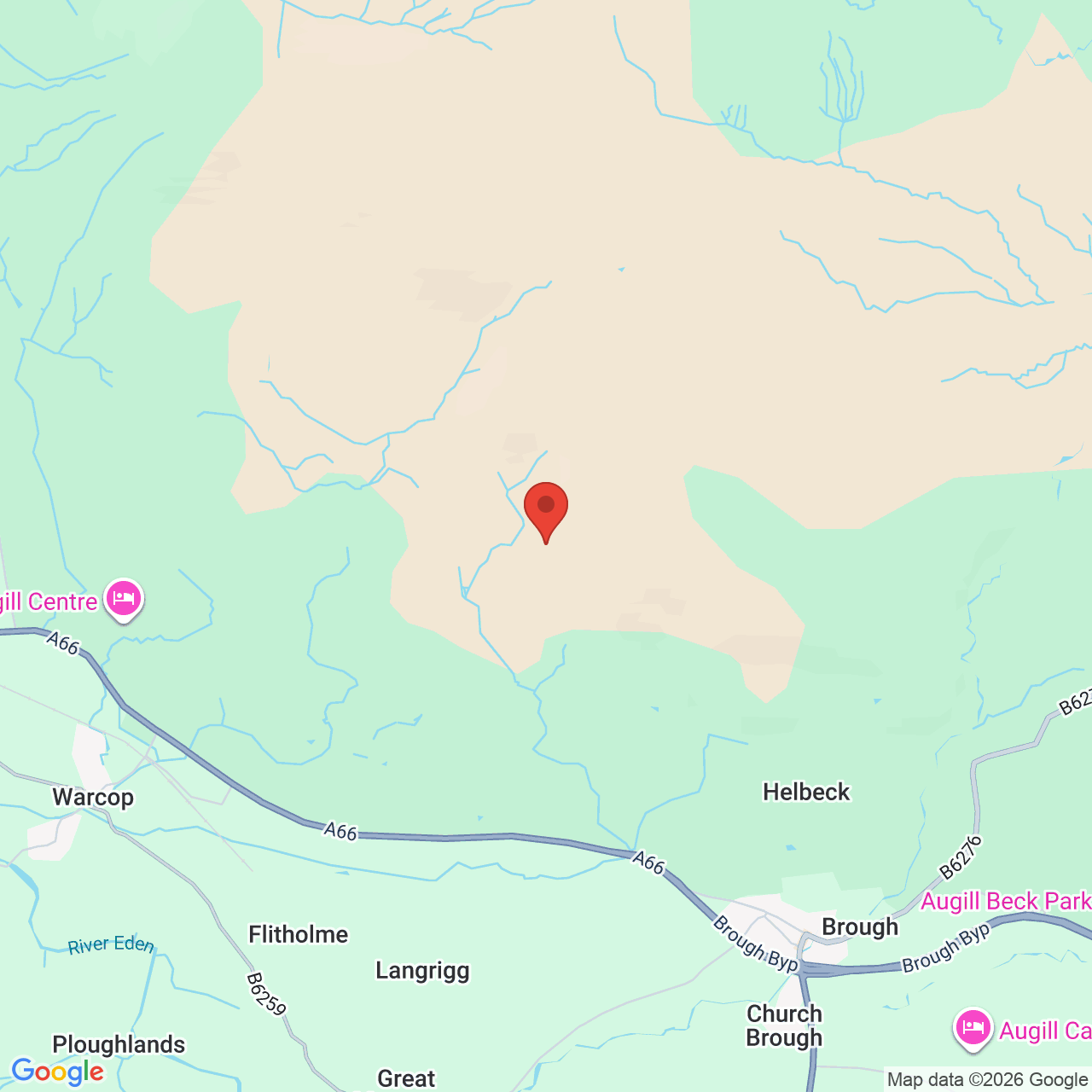 Map displaying job location