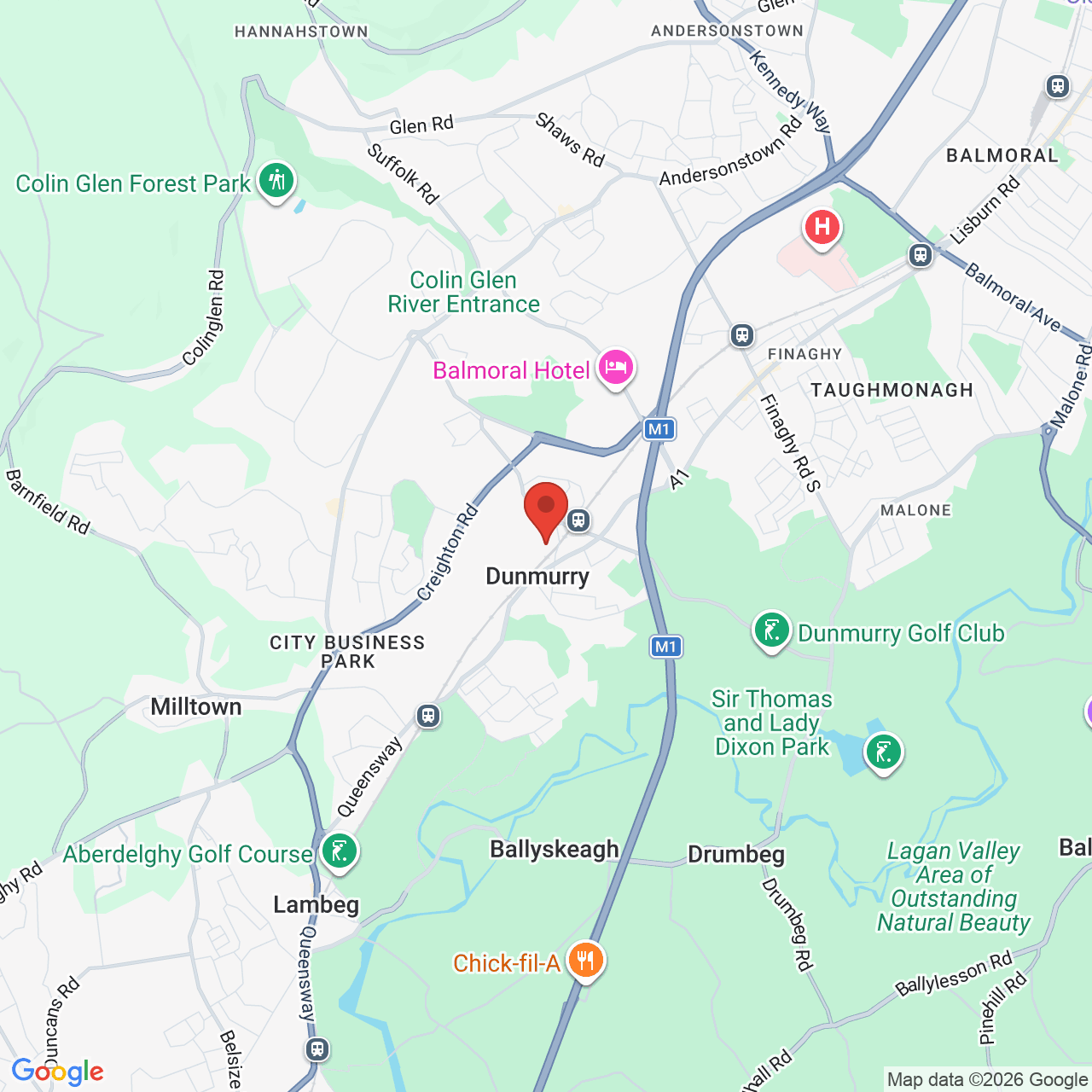 Map displaying job location