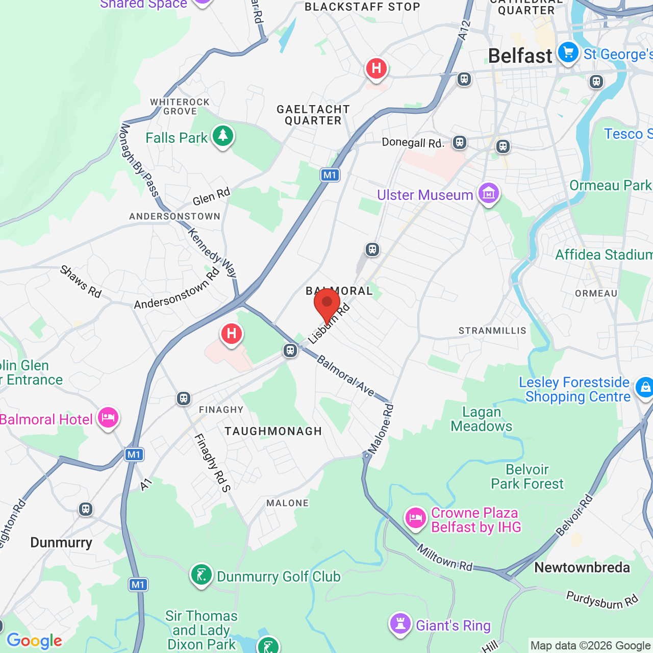 Map displaying job location