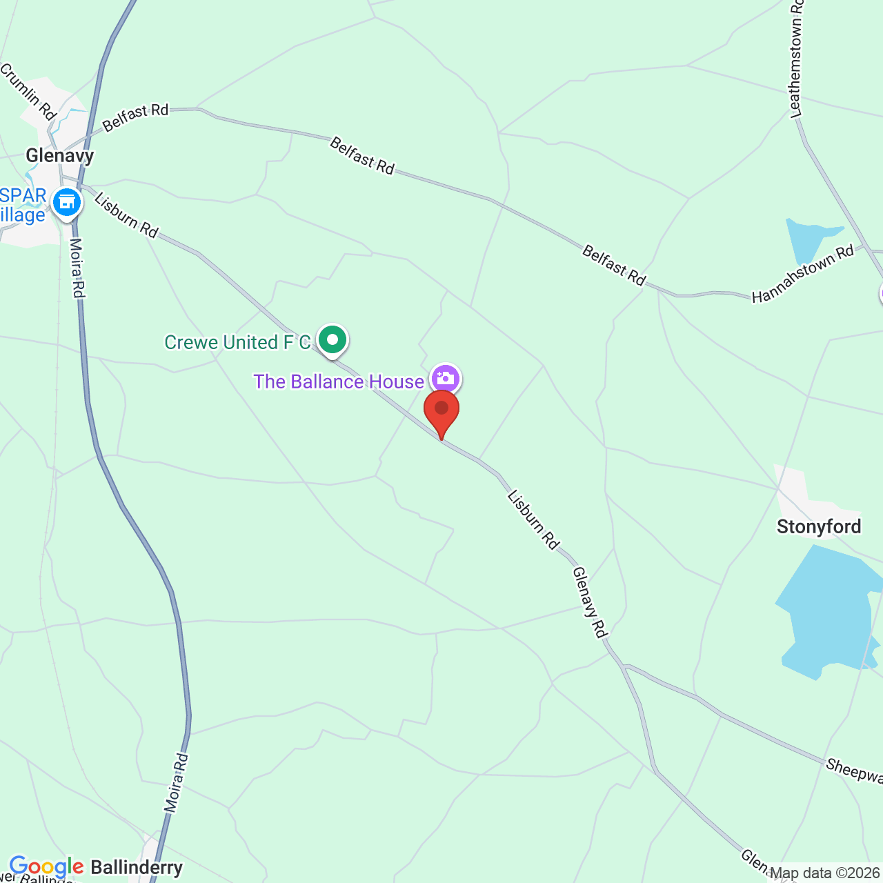 Map displaying job location