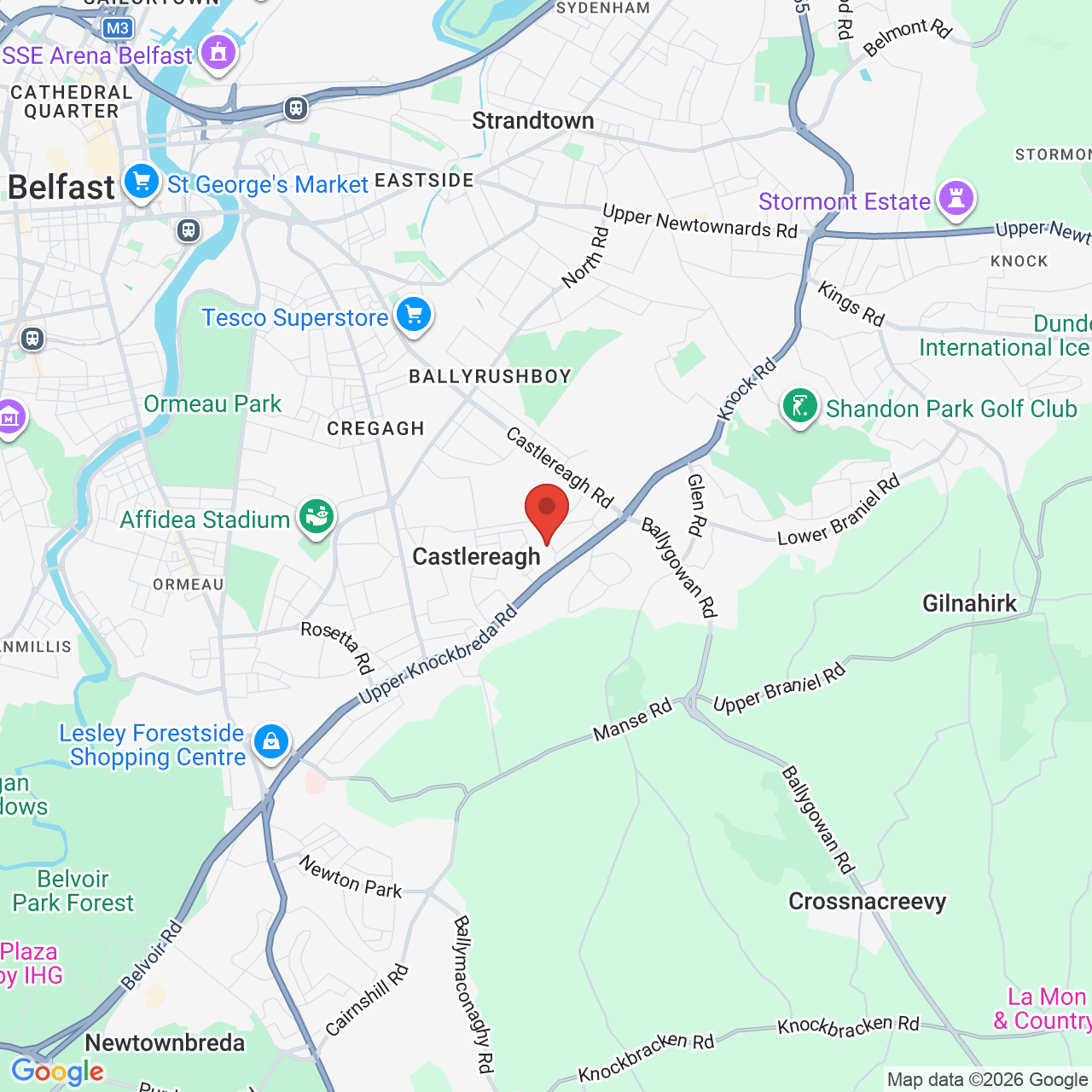 Map displaying job location