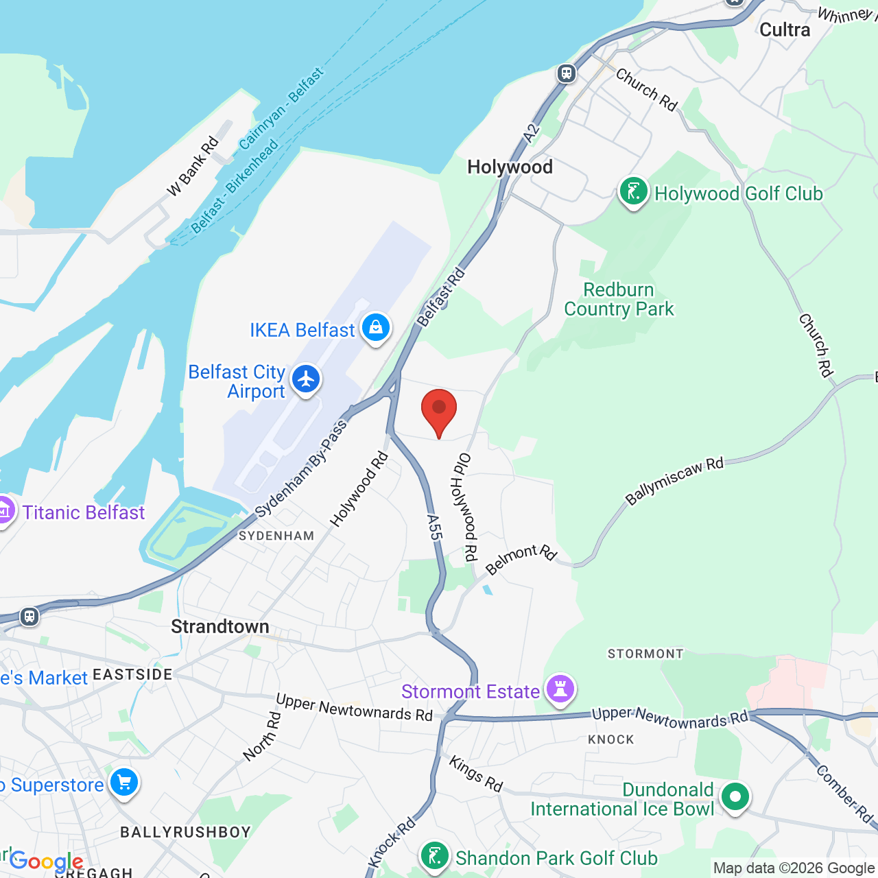 Map displaying job location