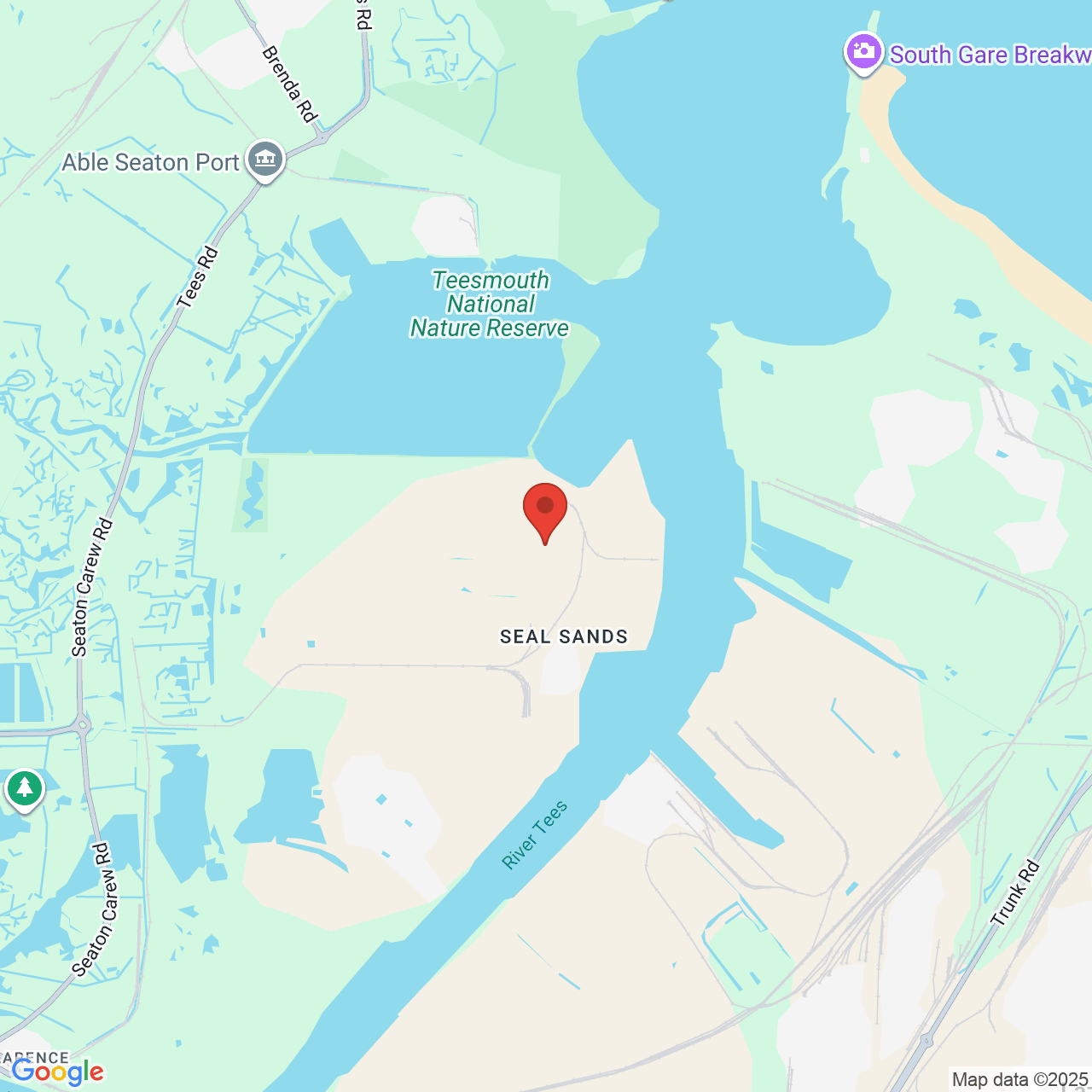 Map showing location of Stockton-on-Tees, United Kingdom, TS2 1UH