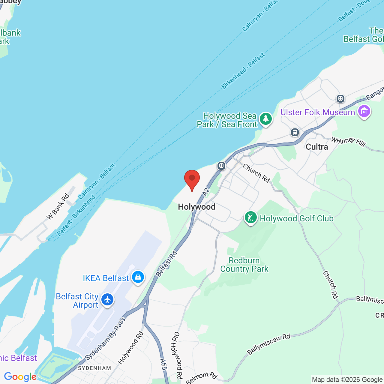 Map displaying job location