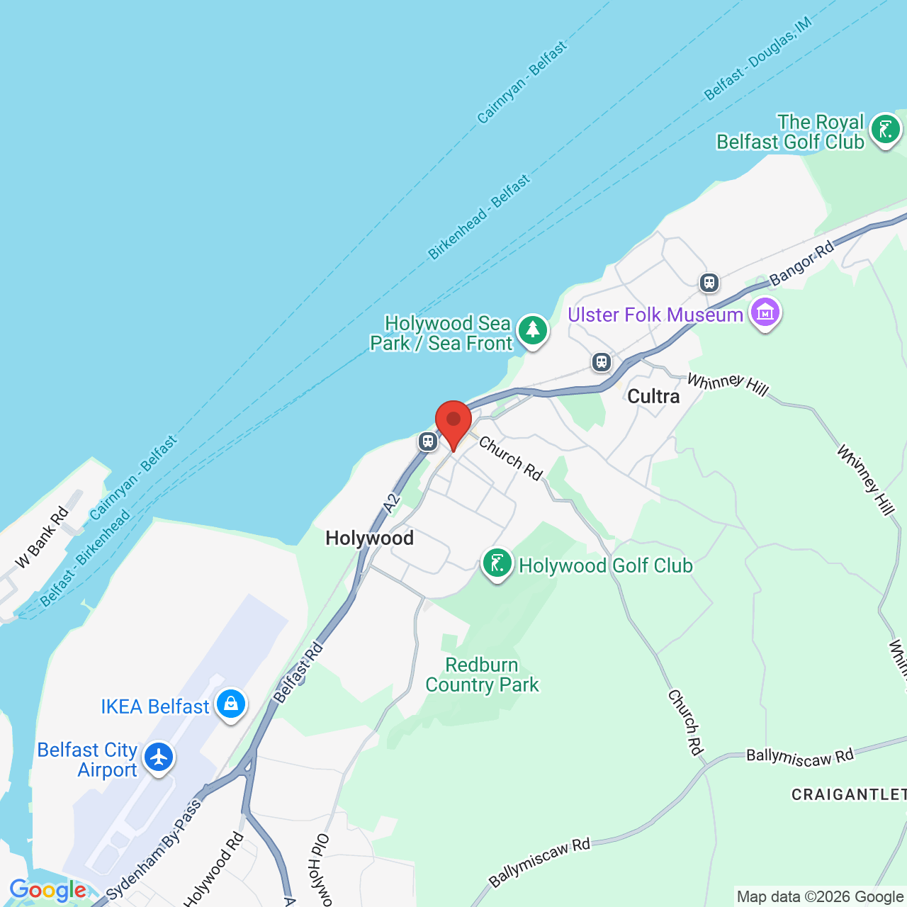 Map displaying job location