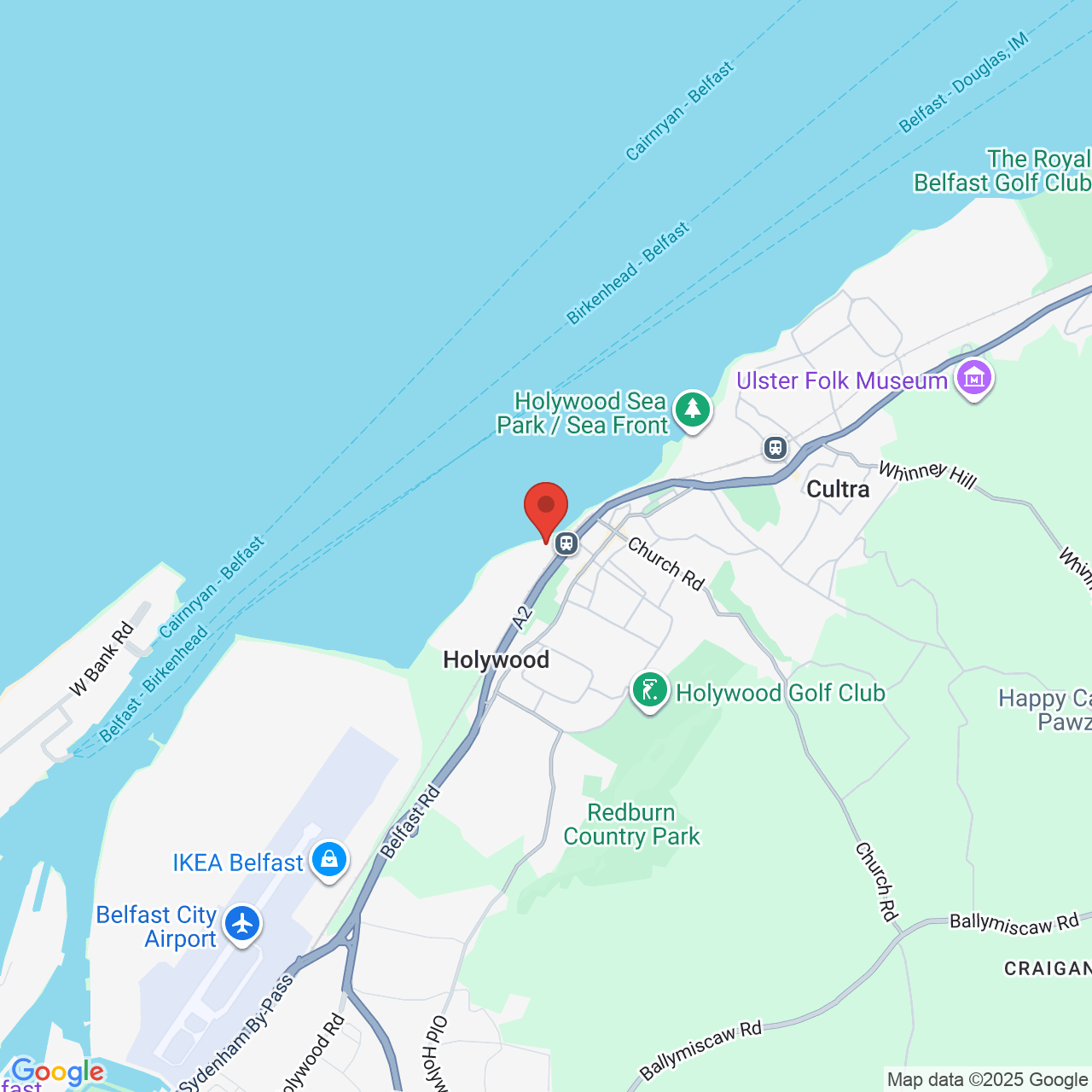 Map displaying job location