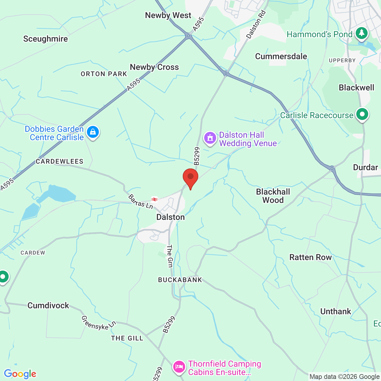 Map displaying job location
