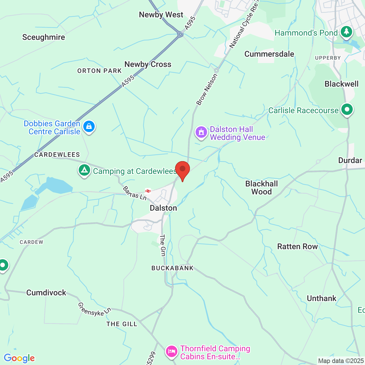 Map showing location of Carlisle, United Kingdom, CA5 7NH
