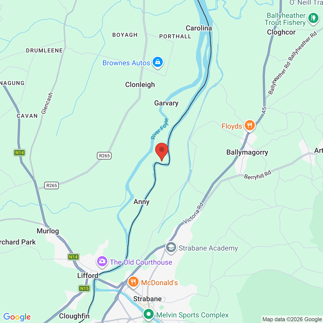 Map displaying job location