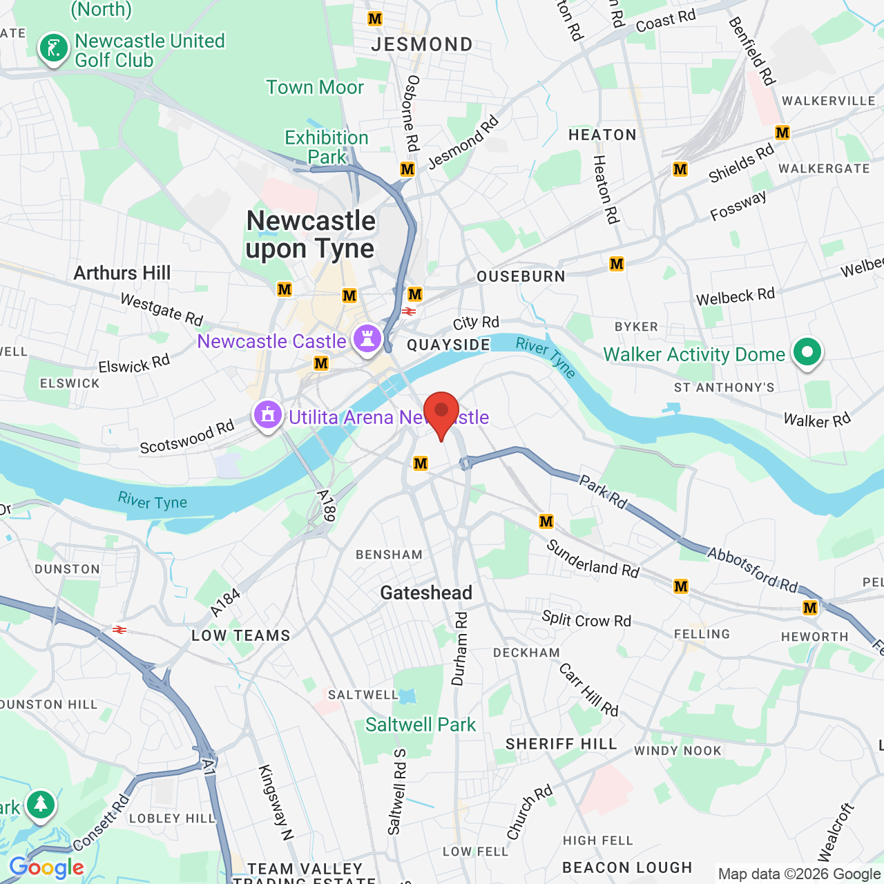 Map displaying job location