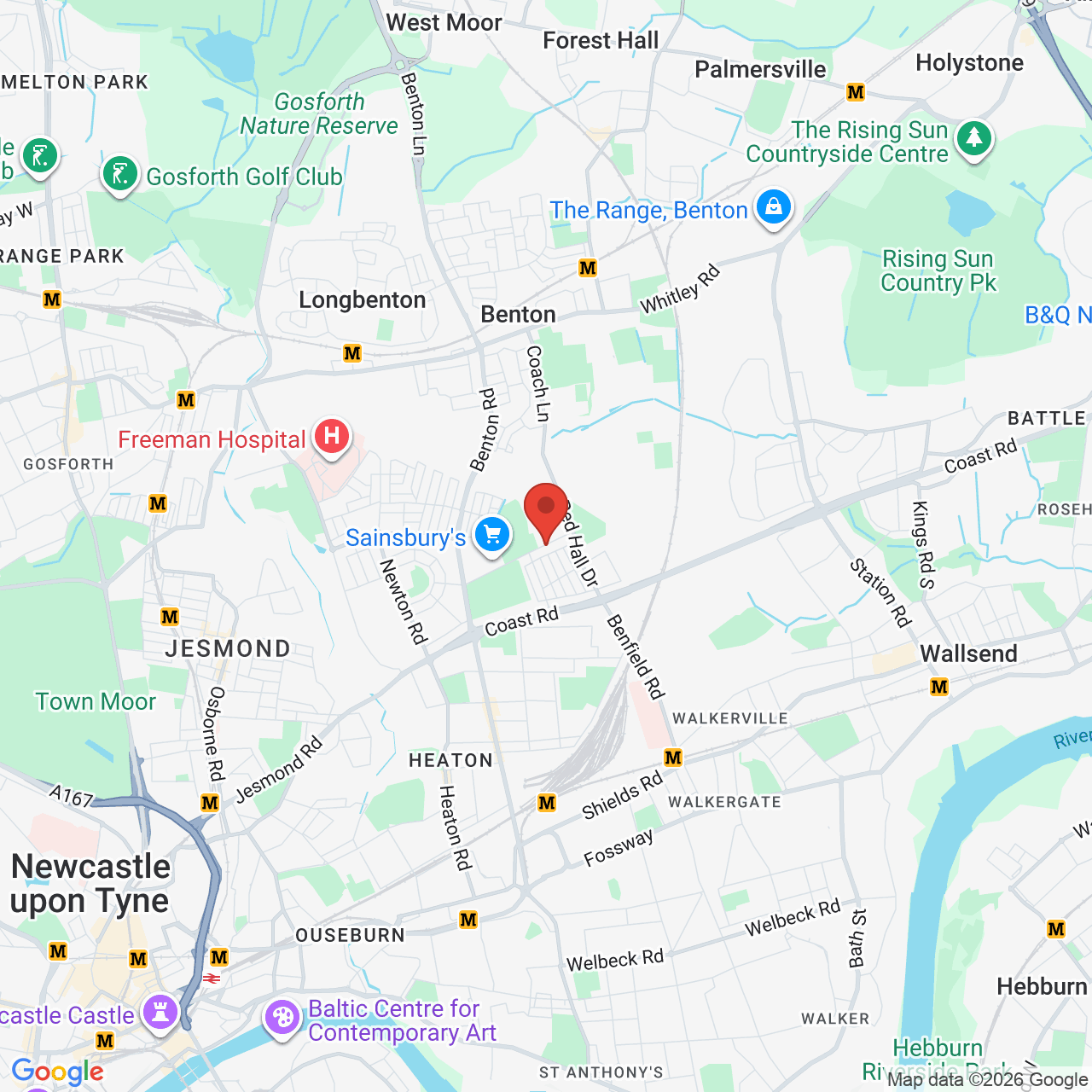 Map displaying job location