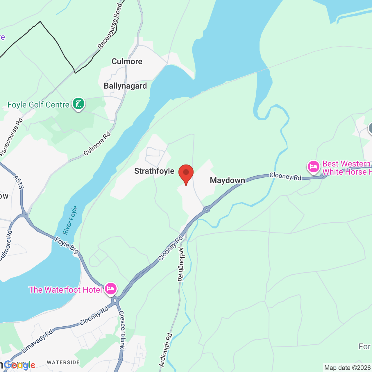 Map displaying job location