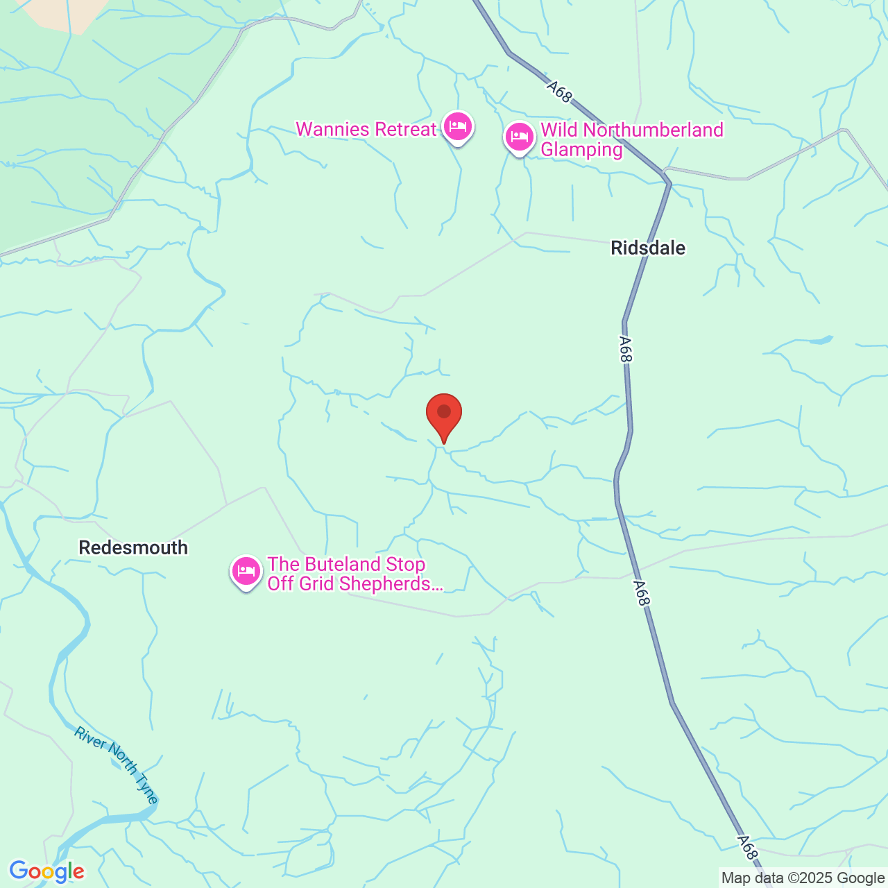 Map showing location of Hexham, United Kingdom, NE48 2EZ