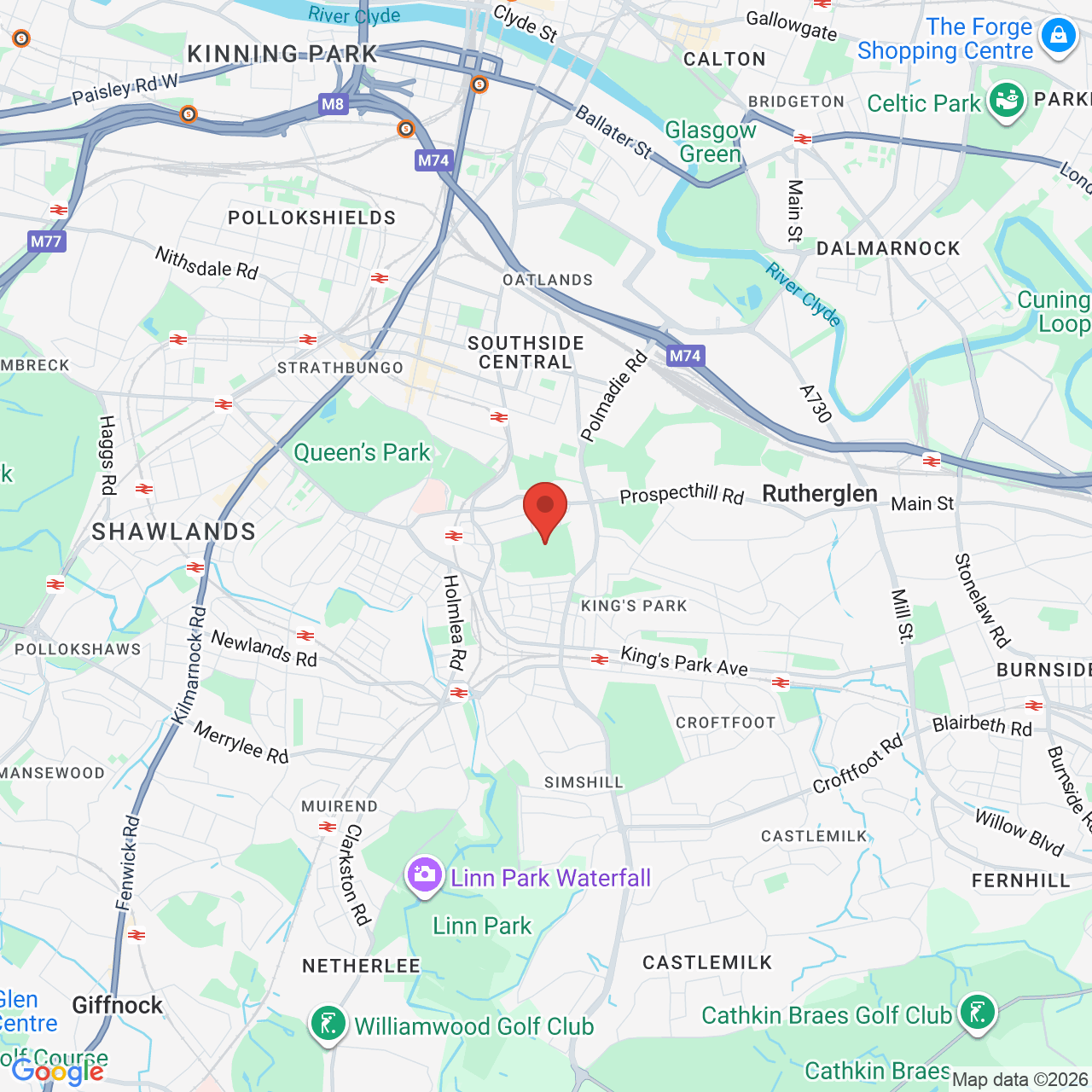 Map displaying job location