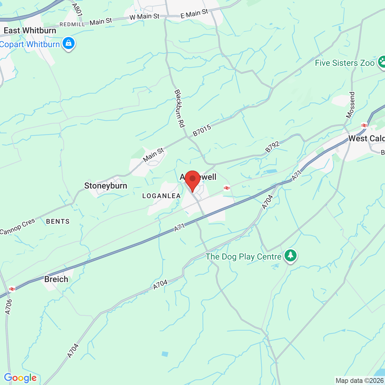 Map displaying job location