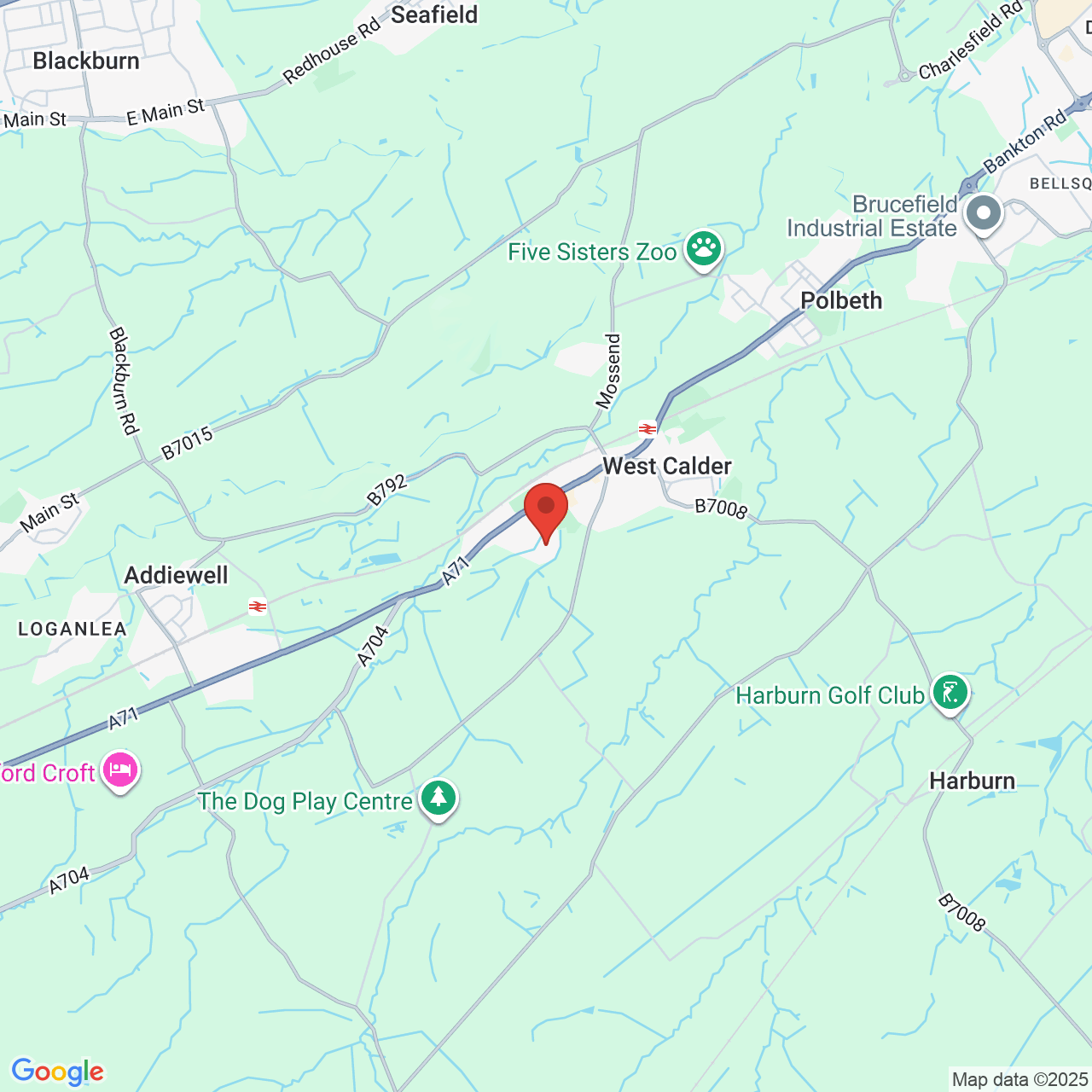 Map displaying job location