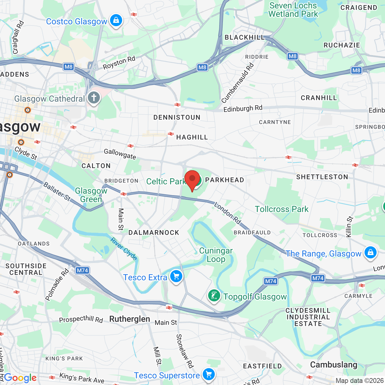 Map displaying job location