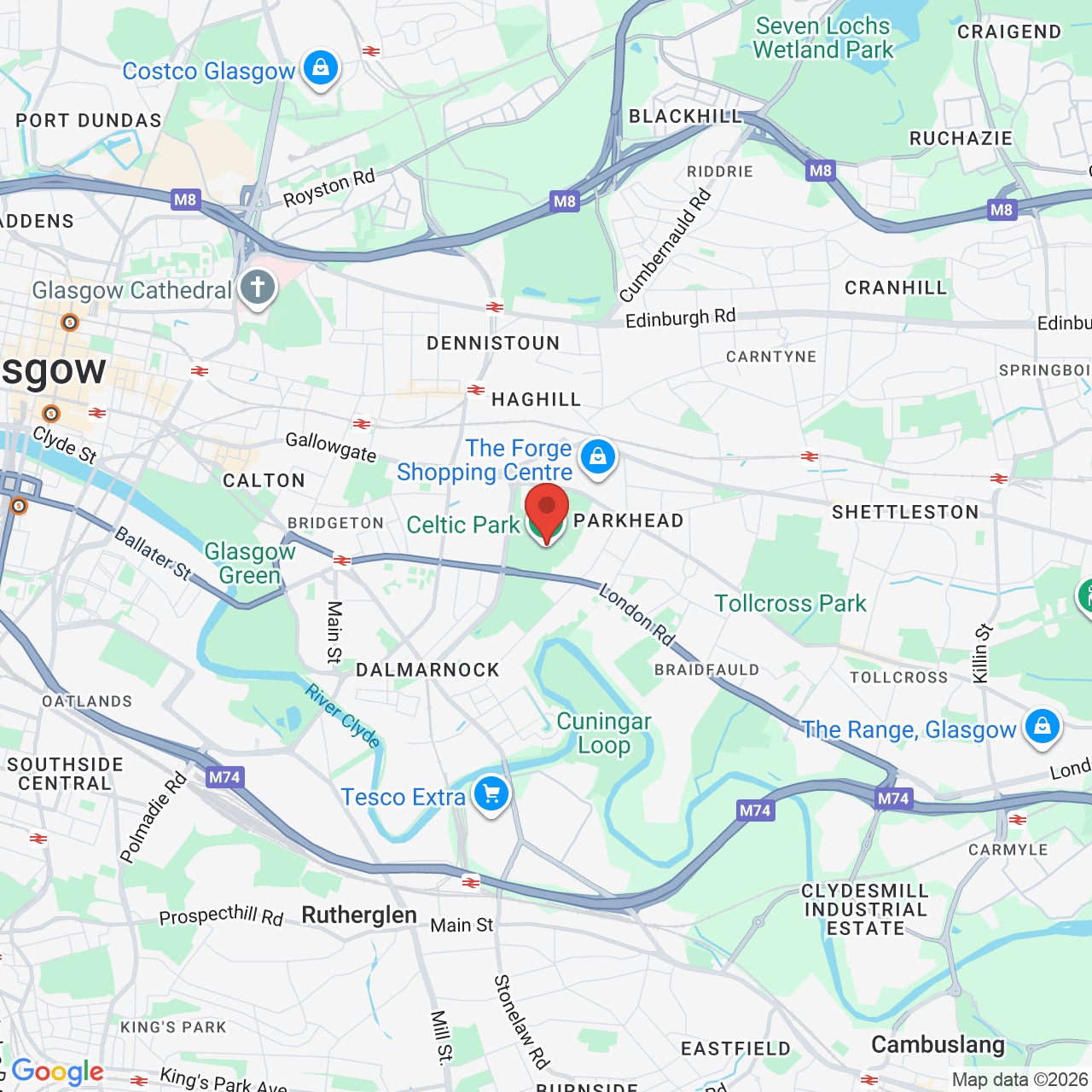 Map displaying job location