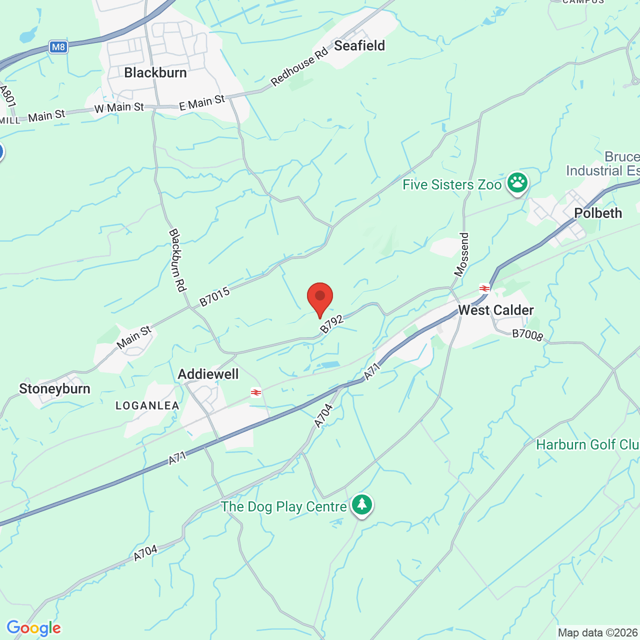 Map displaying job location