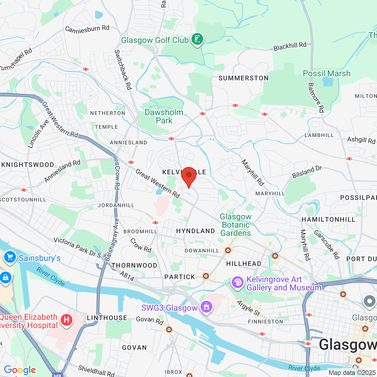 Map displaying job location