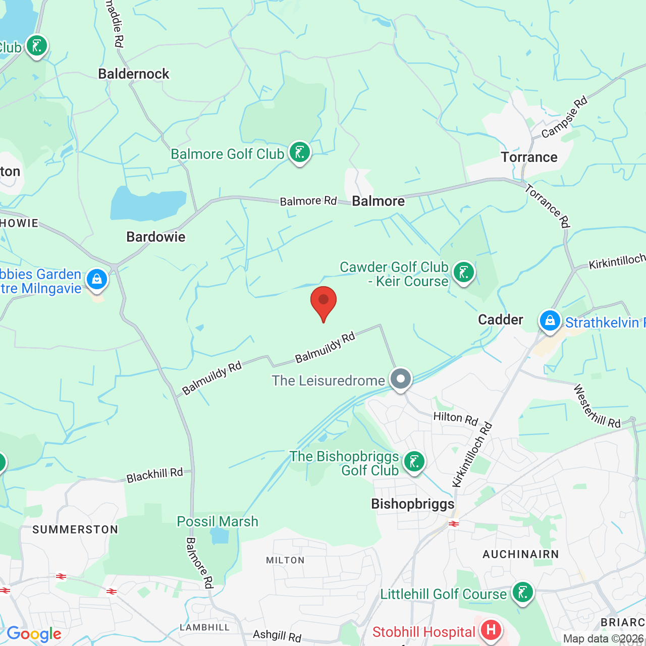 Map displaying job location