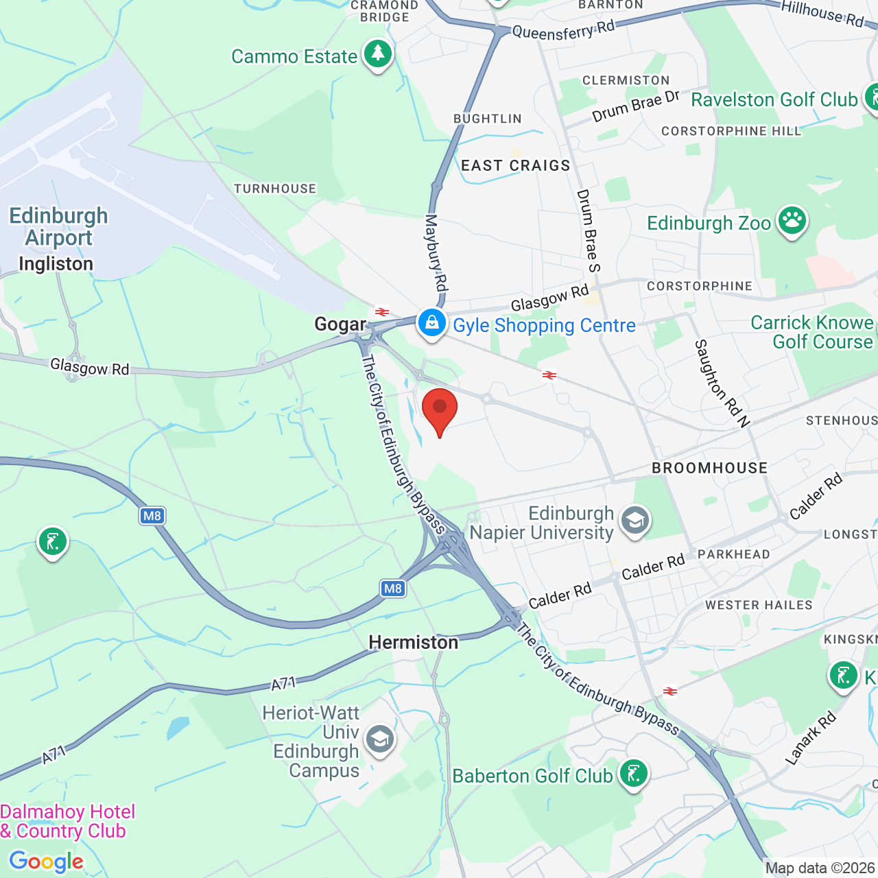 Map displaying job location